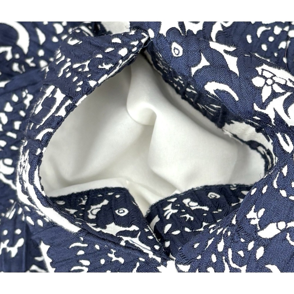 Sachin + Babi High Low Skirt Size 10 Navy Ivory Floral Print Pleated Pockets - Picture 7 of 8